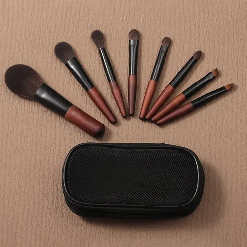 Miniset De Maquillaje Portátil Pequeño Con Brochas Para Somb