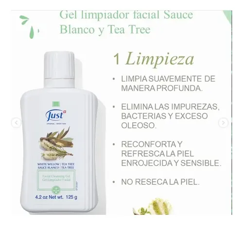 Gel Limpiador Facial Sauce Blanco Y Tea Tree (125 G) Just