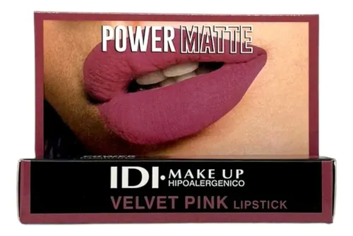 Idi Make Up Labial Power Matte Velvet Pink 02 Acabado Mate Color Rosa