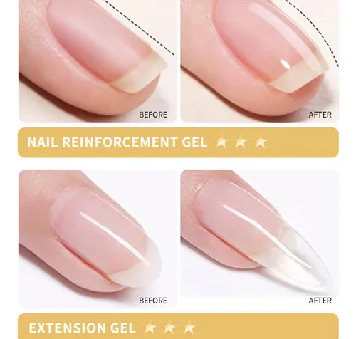 Esmalte De Uñas En Gel, Extra Fuerte, Pegamento Base, Talla