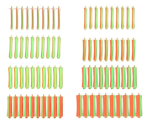 Juego De 80 Piezas De Rulos Para El Cabello, Rizos Definidos