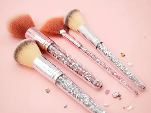 Set Basico 7 Brochas Pinceles Con Estuche Maquillaje