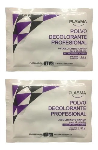 Polvo Decolorante Blondie Plasma Aclara 7 Tonos 2uni X 50gr