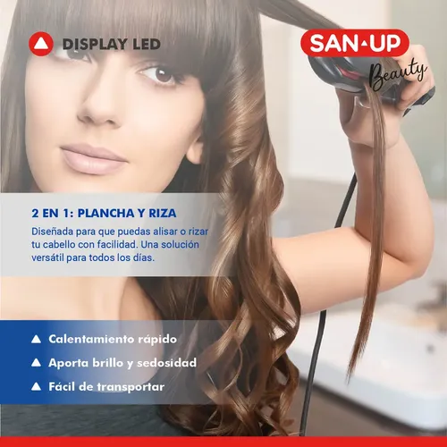 Planchita De Pelo San Up Glideliss Beauty Su-pls106n