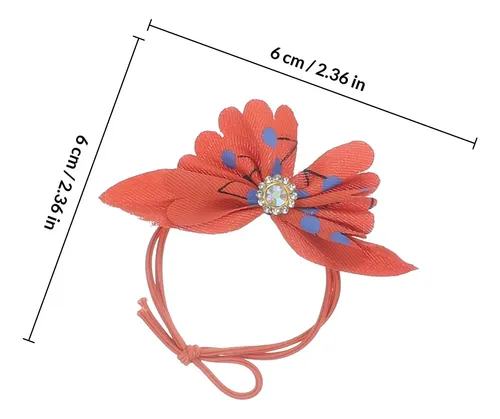 Cintas Elásticas Para El Pelo Con Forma De Flor, 10 Unidades