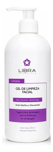 Gel Limpieza Facial Libra Para Piel Grasa Niacinamida 500ml Grasa Día/noche