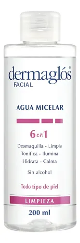 Dermaglos Facial Agua Miceral 6 En 1 Limpieza Ttp 200ml