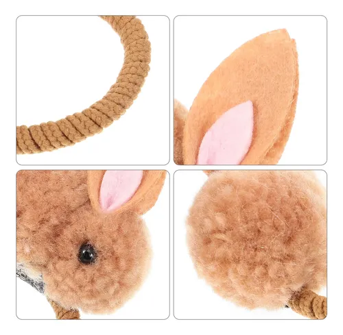 Cintas Elásticas Para El Pelo Con Forma De Conejo, Anillas E