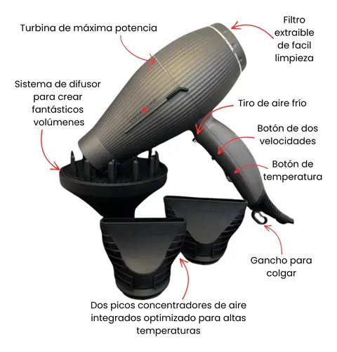 Secador Pelo Master Tools Ginebra 220v Swiss Line Profesiona