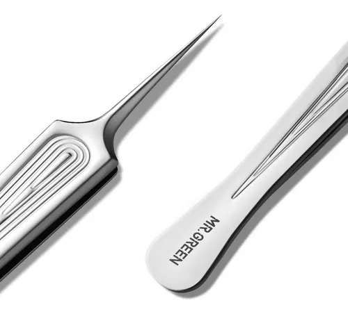 Pinza Negra Punta Fina Para Cejas Y Extracción De Granos