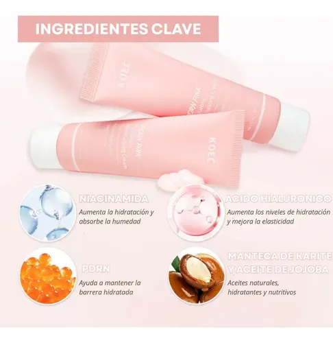 Crema Hidratante Facial Pdrn Salmon Pink Ácido Hialurónico Todo Tipo De Piel Día/noche