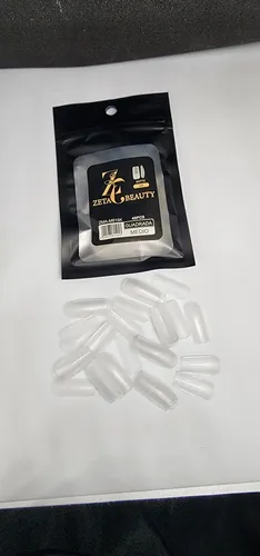 48 Tips Press On Almendra X Numero 4,5,6,7 Zeta Charm Lim