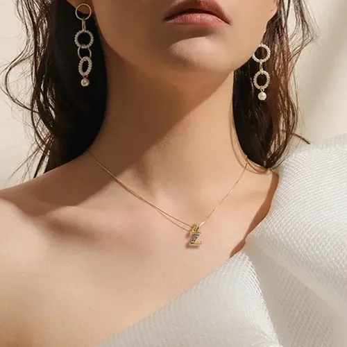 Piercing Colgante Con Forma De Letra De Aleación Para Uñas