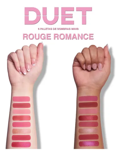 Paleta Sombras Duet Mini Snap De Beauty Creations Color Rouge Romance