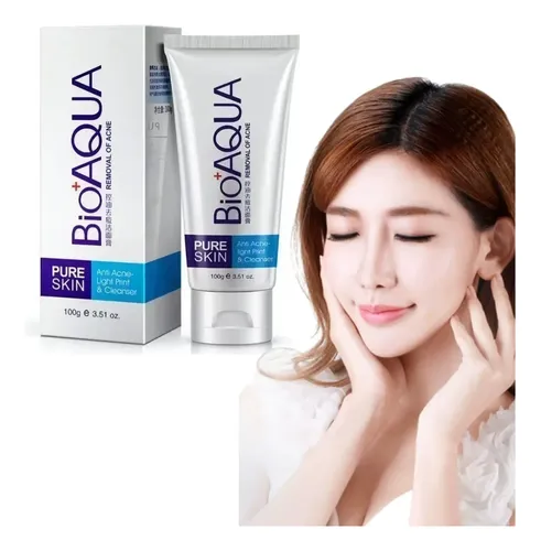 Bioaqua Limpiador Facial Con Aloe Vera, Control Grasa Y Acné Todo Tipo De Piel