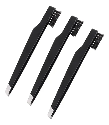 3 Pinzas For Cejas De Acero Al Carbono, Boca Oblicua, Ceja