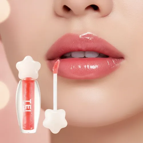 Tei Lipgloss Lip Glaze Star Labial Gloss Glitter Con Color