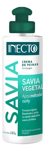 Crema Para Peinar Inecto Savia Vegetal Suavidad Y Brillo