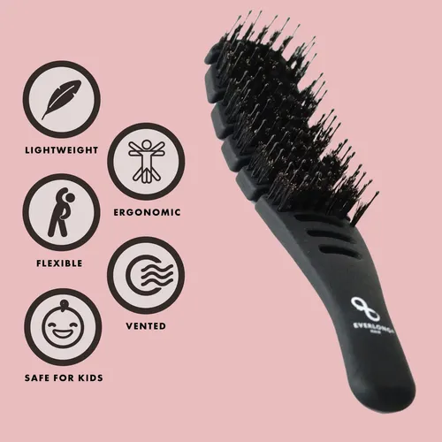 Cepillo Flex Boar Bristle Everlong Para Desenredar El Cabell