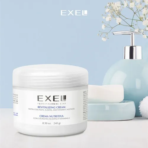 Crema Facial Exel Nutritiva Colágeno Elastina Vit E X240g D Momento de aplicación Día/Noche Tipo de piel Normal, seca o mixta seca