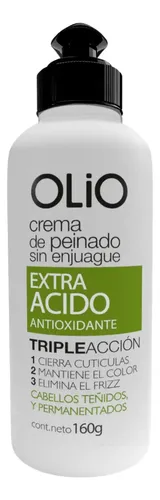 Crema De Peinar Triple Acción Olio Sin Enjuague Acida 160ml