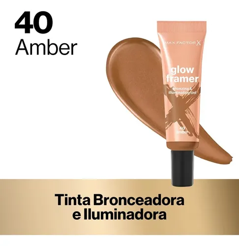 Tinta Bronzer e Iluminadora Max Factor Glow Framer Amber 40