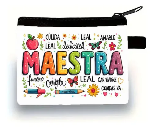 Set De 2 Bolsas Para Maquillaje Y Monedero Con Diseño