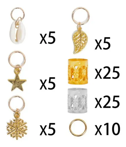80 Piezas De Joyas Africanas Para El Cabello, Accesorios Par