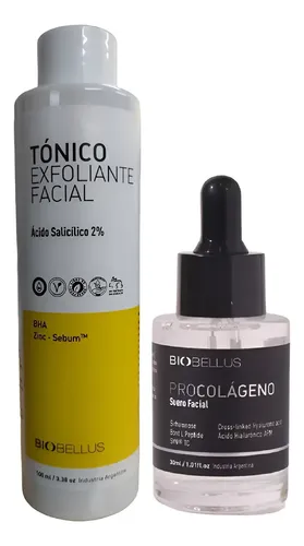 Set Tonico Exfoliante 100ml Biobellus + Suero Procolageno