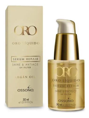 Kit Ossono Argán Cabello Seco Shampoo Máscara Oro Líquido