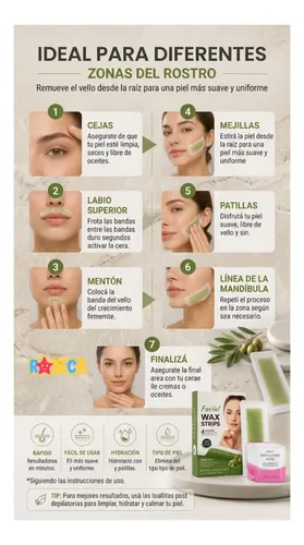 Bandas Depilatorias Rostro X30 Y Mascarilla Puntos Negros X3