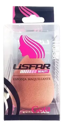 Esponja Maquillaje Lisfar Gota Marrón Tipo Blender Unidad