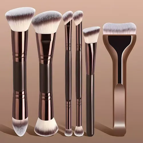 Set De Brochas De Maquillaje Profesional De 6 Piezas