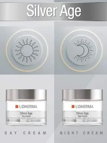 Lidherma Silver Age Night Cream Con Calcio Y Antioxidantes