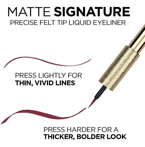 Lápiz Delineador Líquido Mate Burgundy De Loréal