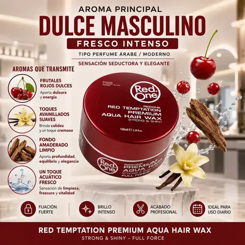 Red One Pomada Brillosa Aqua Premium Red Tempation