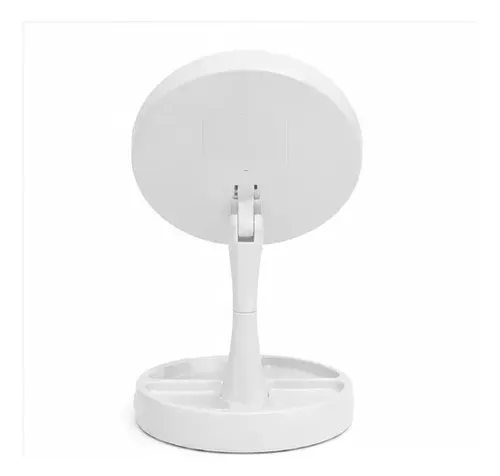 Espejo Maquillaje Led Con Luz Base Organizadora De Mesa
