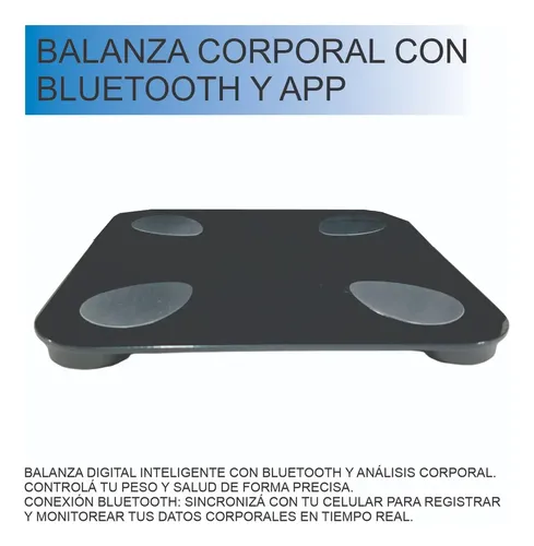 Balanza Digital Inteligente Bluetooth Análisis Corporal