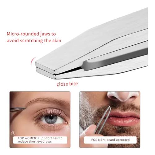 Pinza De Punta Fina Para Depilar Cejas Y Vello Facial
