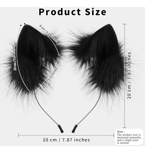 Diadema Con Orejas De Animales De Imitación De Piel, Zorro