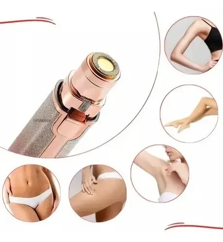 Depilador Cejas Facial Cuerpo 2en1 Usb Multifuncional Caoba Color Rosa