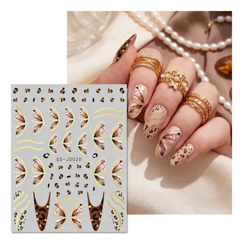 Prima 4 Piezas Calcomanías For Uñas Diseño Mariposa 4pcs