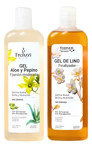 Frenzzi Gel Finalizador De Lino + Gel Aloe Y Pepino