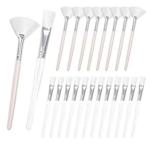 . Brochas For Máscara Facial Con Abanico Suave, 20 Cepillos