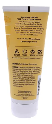 Loción Corporal Con Mantecas De Cacao Y Cupuaçu, 177 Ml, Bur