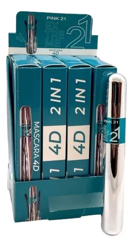 Mascara Pestañas Rimel 4d Pink 21 Extreme Lashes 12 Unidades