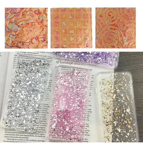 50 Hojas De Pan De Oro De Colores Para El Patrón De