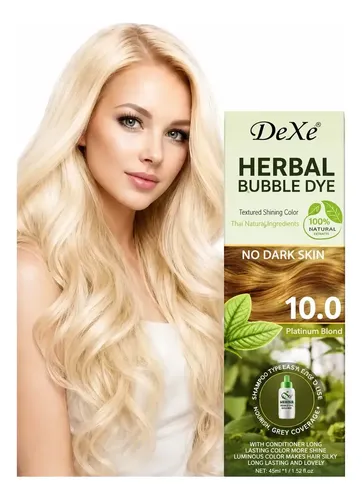 Dexe Shampoo Tintura Rubio Platinado 10.0 Cubre Canas Tinte