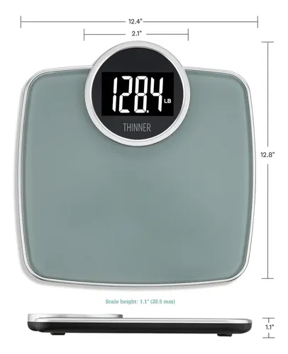Báscula De Baño Digital Más Delgada De Conair Silver, 182 Kg