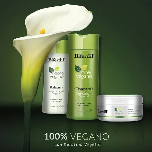 Acondicionador Biferdil Keratina Vegetal 100% Vegano 200ml